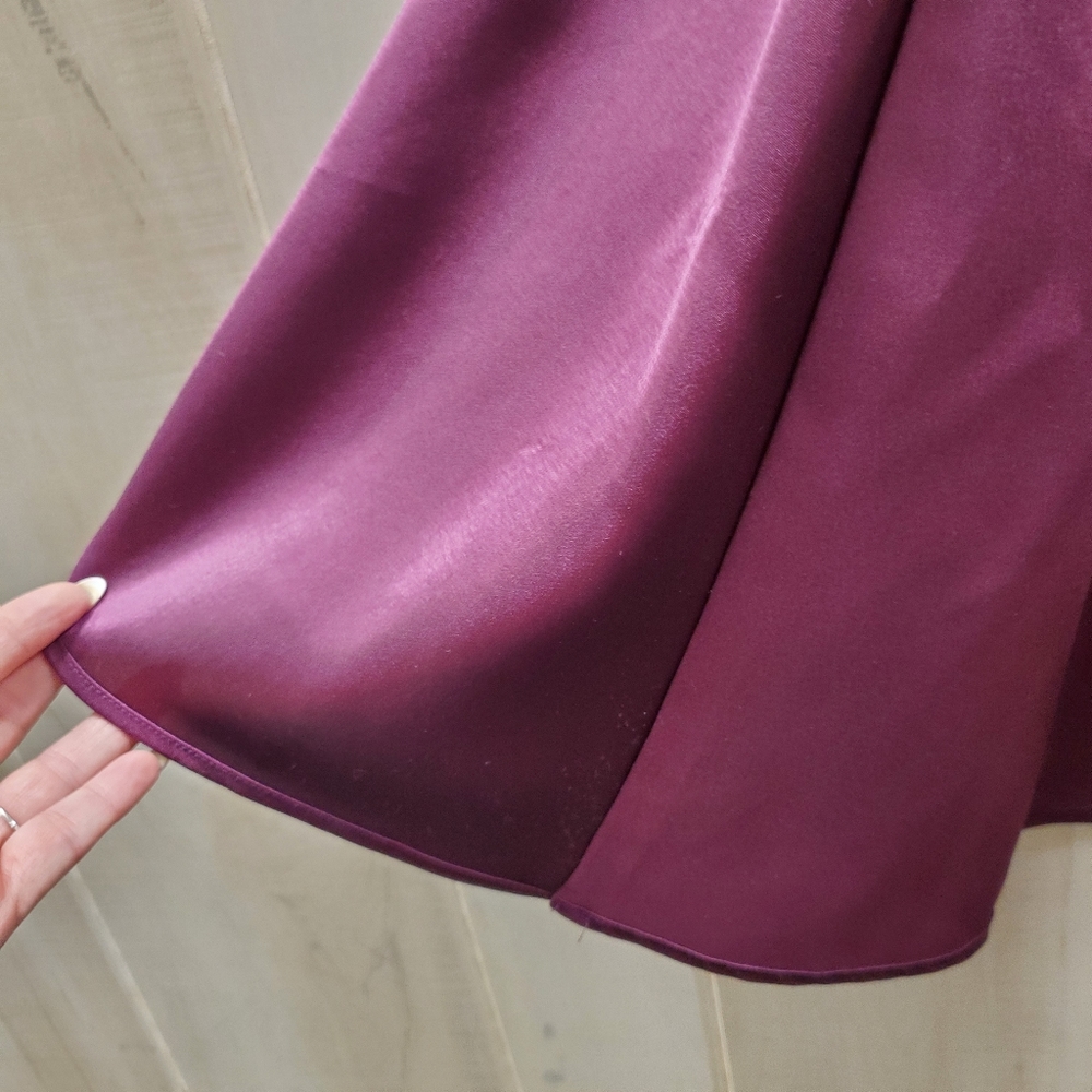 VINTAGE Victoria's Secret Gold Label Plum Slip Night Gown Hi Slit EUC Size XS - Picture 11 of 13